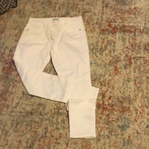 Express size 12 mid rise white leggings